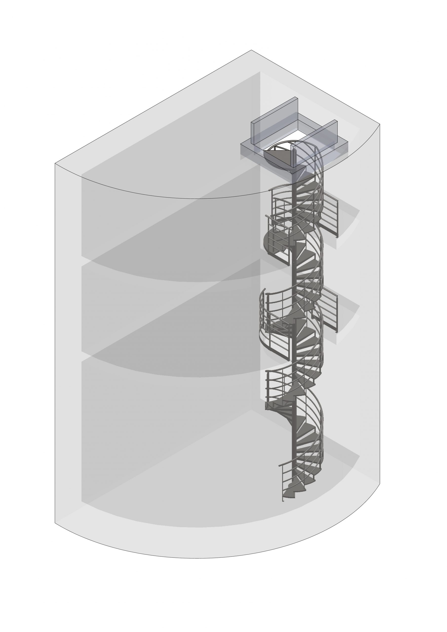 Escalier hélicoïdal pcp