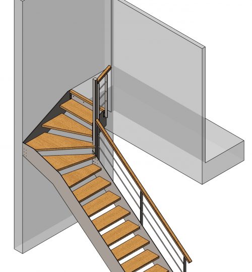 Escalier afm quart droit