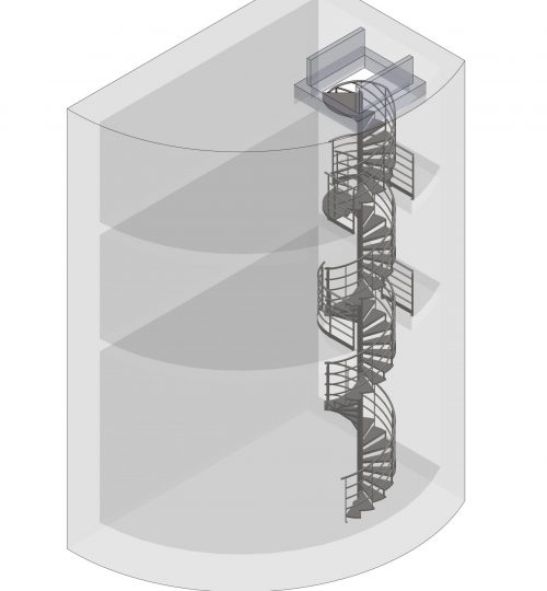 Escalier hélicoïdal pcp